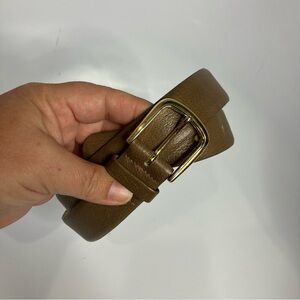 Genuine Leather belt light brown women’s size 34 casual‎ neutral basics